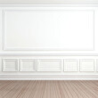 wainscoting empty white wall interior