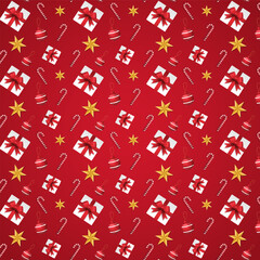 Wall Mural - Merry Christmas and happy new year pattern