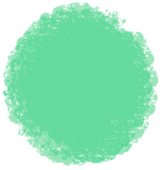 Canvas Print - Green Abstract Circle Brushstroke Shape Element