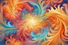 Abstract Colorful Swirly Background.