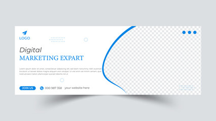 Wall Mural - Modern corporate professional Facebook cover design and web banner design template