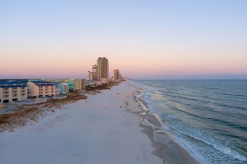 Wall Mural - Aerial view of Orange Beach, Alabama at sunset