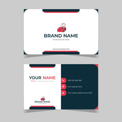 Wall Mural - elegant modern business card design template black and red
