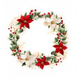 © Manobotar - Christmas wreath Clipart decoration isolated on a white background