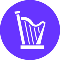 Poster - Vector Design Harp Icon Style