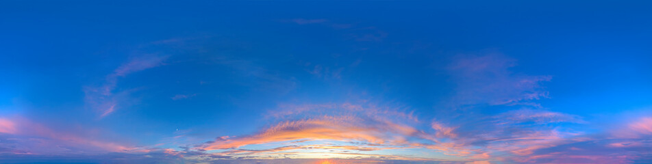 360 vr 2:1 equirectangular sunset sky background overlay. ideal for 360 vr sky replacement. high qua