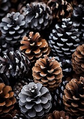 Macro photography of forest cones.