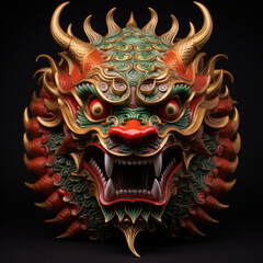 Head of chinese dragon