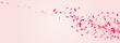 Scarlet Flower Vector Pink Panoramic Background.