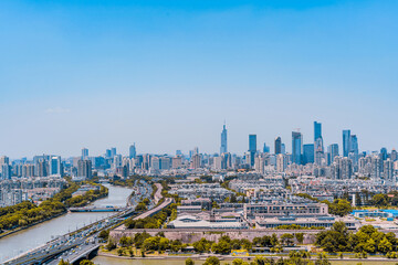 Wall Mural - Scenery of Ming City Wall and Urban Skyline Architecture Complex in Nanjing, Jiangsu, China