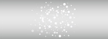 Gray Snowfall Vector Silver Panoramic Background.