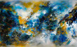 Sofy cloudy stone-like abstract texture in shades of blue and gold