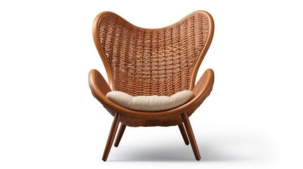 Aufkleber - Weave chair handmade, product vintage style isolated on white background with clipping path.