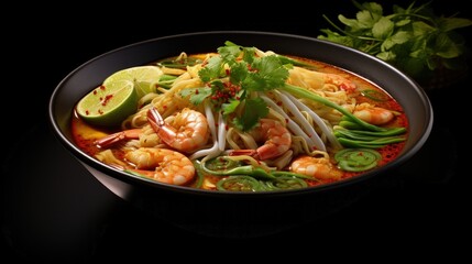 Wall Mural - South East Asian Cuisine. Singaporean Laksa