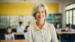 © Krtola  - Portrait of a mid adult female teacher in a classroom