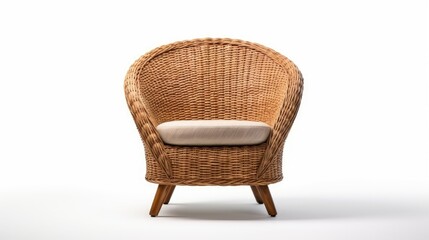 Aufkleber - Weave chair handmade, product vintage style isolated on white background with clipping path.