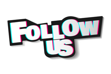 Wall Mural - follow us. new social media concept. icon symbol. vector illustration.