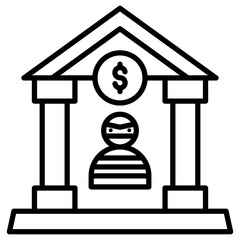 Canvas Print - bank fraud icon