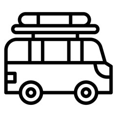 Canvas Print - Camper Van Icon