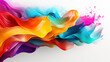 © Amika Studio - dynamic abstract splash and swirl multicolor graphic symphony on white background
