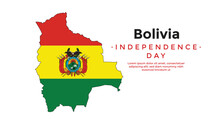Bolivia Country Map With Flag Free Vector File