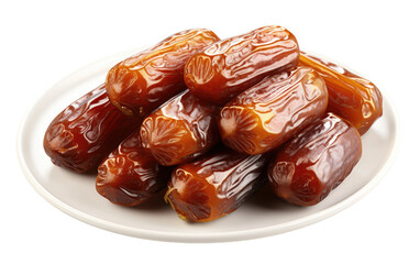 Sticker - Yummy and Shinning Date Rolls on a Clear Surface or PNG Transparent Background.