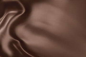 close-up texture of chocolate color silk. dark brown fabric smooth texture surface background. smoot