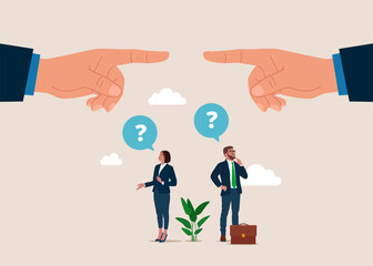 Wall Mural - choosing between 2 choices, make decision to the left or right. flat vector illustration.