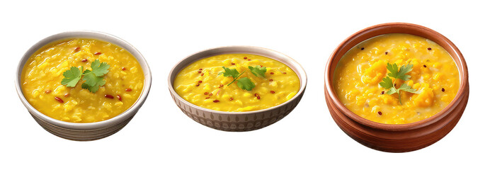 Poster - set of Dal makhan dish isolated on transparent background 