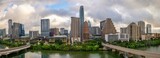 Fototapeta Nowy Jork - 4K Image: Austin, Texas USA Skyline with Modern Buildings along the Colorado River