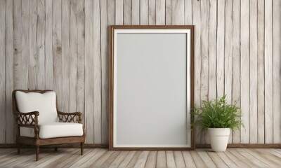 Wall Mural - Interior frame mockup for posters