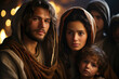 © Sebastian - A Las Posadas reenactment with participants portraying the Holy Family, showcasing the religious significance of the holiday. Generative Ai.