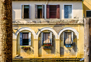 Canvas Print - famous old town of chioggia in italy