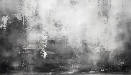 Wall Mural - White and black old grunge wall background.Square format.