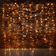 Brick wall with string lights 