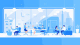 Fototapeta  - Concept vector illustration of business meeting.