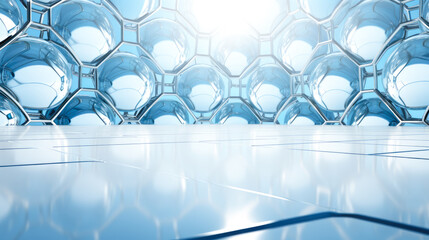 Wall Mural -  Hexagon Pattern Digital Abstract Background