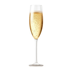 Wall Mural - Glass of champagne isolated on transparent background,transparency 