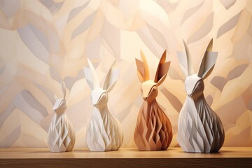 Sticker - Easter Bunnies Wallpaper: Abstract Gradation for Vibrant and Playful Easter Decor