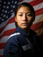 Wall Mural -  Portraits of U.S. military personnel
