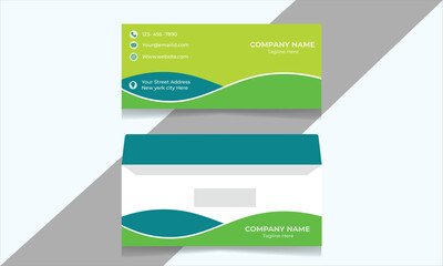 New creative and modern envelope design template mockup