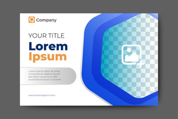 Wall Mural - business campaign ads banner design.modern abstract poster background with place for photos