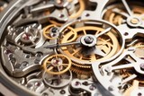 Fototapeta Sawanna - close-up shot of uncased watch movements on a table