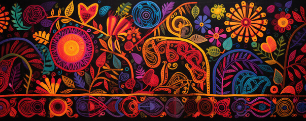 hispanic textile pattern.