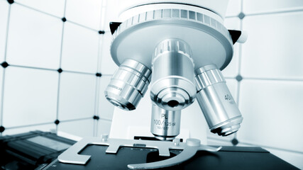 Poster - Microscope and Scientific in a Research Laboratory