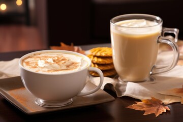 Canvas Print - a cup of cappuccino next to a dvd player