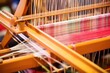 close-up shot of pannier weaving process
