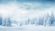© master1305 - Beautiful landscape of winter forest, snowy trees, path, land. Frosty daytime. Winter season, nature landscape. Wallpaper. Background