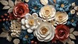 close up OF 3D roses