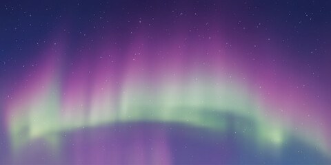 Wall Mural - polar lights, starry sky. northern landscapes. vector illustration.